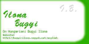 ilona bugyi business card